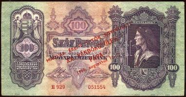 1930. 100P piros "Magyar Éremgyűjtők Egyesülete XX. Vándorgyűlése Pápa..." fny-sal T:II