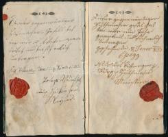 1827-1835 Kalapos legény vándorkönyve, számos bejegyzéssel különféle helyekről, közte: Debrecen, Mis...