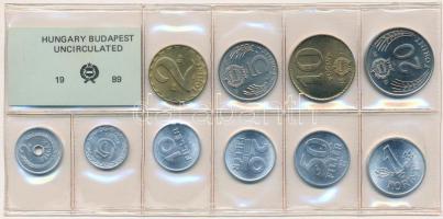 1989. 2f-20Ft (10xklf) érmés forgalmi sor fóliatokban T:1 Adamo FO22