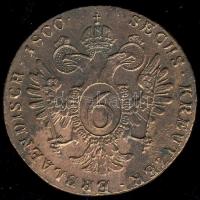 Ausztria/magyar verdejel 1800S 6Kr II.Ferenc T:2-/3+