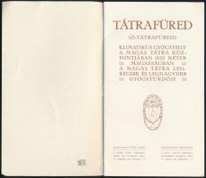 cca 1900 Tátrafüred, ismertető prospektus, sok képpel, havasi gyopáros dekoratív címlappal, 21p