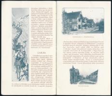 cca 1900 Tátrafüred, ismertető prospektus, sok képpel, havasi gyopáros dekoratív címlappal, 21p