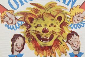 Fedor Ágnes: Négy gyerek meg egy oroszlán. Gábor Éva rajzaival. Bp.,[1943], Aurora. Kiadói illusztrá...