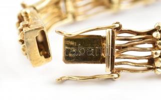 14K arany (Au) karkötő fonott díszítéssel. Jelzett, 30,5 g, 18,5 cm