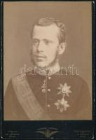 cca 1880 Habsburg Rudolf (1858-1889) trónörökös keményhátú fotója, 13,5x10 cm
