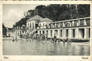 1949 Pápa, strand, fürdőzők (EK)