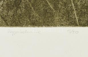 Muzsnay Ákos (1945-): Születés (Bartók emlékére). Vegyes technika, papír. Jelzett. Számozott (13/50)...