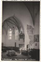 1942 Mezőtelegd, Tileagd; Református templom XIV. századi freskói / Calvinist church, interior with frescos from the 14th century