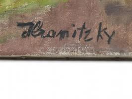 Hranitzky Ilona (1889-?): Nyulak. Olaj, vászon, jelzett, 80,5x65 cm