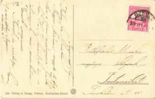 1928 Bobszán baleset, humor. Téli sport művészlap / Bobsleigh accident, humour. Winter sport art pos...