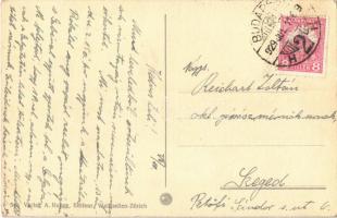 1929 Síbaleset, humor. Téli sport művészlap / Ski accident, humour. Winter sport art postcard. A. Ru...