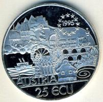Ausztria 1995. 25Ecu Ag "Strauss" T:PP