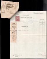 1931 Bp., Lakos Lajos takaréktűzhely-gyáros cs. és kir. udvari szállító díszes számlája, okmánybélye...