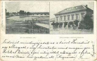 1899 (Vorläufer) Szered, Vág-Szered, Sereth, Sered nad Váhom; híd, takarékpénztár. Felvette Müller Sándor / bridge, savings bank  (kopott sarkak / worn corners)