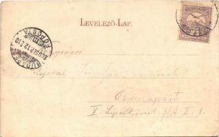 1900 Trencsén, Trencín; Pap utca, kávéház, Blaschke E. üzlete / street, cafe, shop (EK)