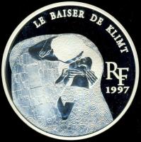 Franciaország 1997. 10Fr/1 1/2€ Ag "Múzeumi kincsek-Klimt: A csók" T:PP Csak 15.000db!