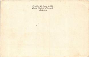 Budapest V. Erzsébet királyné szálló, Szabó Imre tulajdonos. Egyetem utca 5. reklám  (EK)