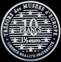 Franciaország 1997. 10Fr/1 1/2€ Ag "Múzeumi kincsek-Klimt: A csók" T:PP Csak 15....