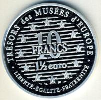 Franciaország 1996. 10Fr/1 1/2€ Ag "Múzeumi kincsek-Goya: A felöltözött Maya" T:PP Csak 15.000db!