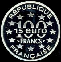 Franciaország 1997. 100Fr/15€ Ag "Koppenhága" T:PP Csak 20.000db!