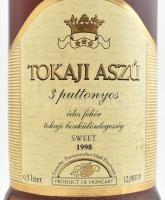 1998 Mád, Tokaji Aszú 3 puttonyos, Promontorbor Mádi Pincészete, bontatlan csomagolásban, 0,5 l