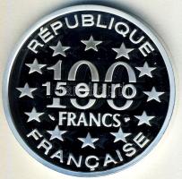 Franciaország 1997. 100Fr/15€ Ag "Helsinki" T:PP Csak 20.000db!