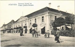 Pöstyén, Piestany; Ferenc József út, fürdő szálloda. Lampl Gyula kiadása / street, spa hotel