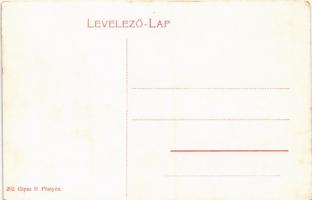 Pöstyén, Piestany; Fischer szálló, Ferenc József út. Gipsz H. 262. / hotel and street