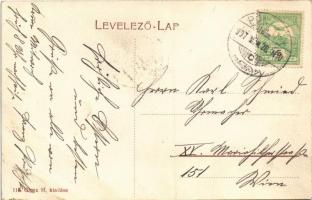 1907 Pöstyén, Piestany; Pöstyéni élet, iszap fürdő, kéz és lábfürdő, Infanterista fürdőkocsisok, ölt...