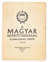 1963 Magyar Népköztársaság Államigazgatási térképe, 1:500.000, Bp., Kartográfia, 78x116 cm