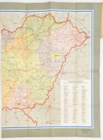 1963 Magyar Népköztársaság Államigazgatási térképe, 1:500.000, Bp., Kartográfia, 78x116 cm