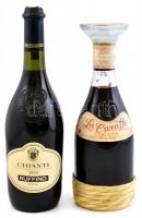 1995 Chianti Ruffino, bontatlan palack, 0,75l + La Caraffa Vocato, száraz vörösbor, bontatlan palack, 0,75l