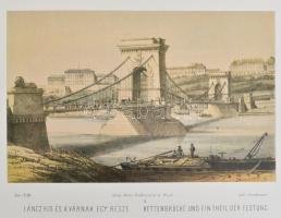Lánczhíd és a Várnak egy része, modern reprint, 30 db, Veszprém, F. Szelényi Ház-ny., 24x30 cm
