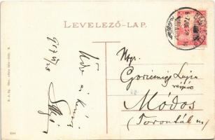 1917 Nagykálló, Fő tér, piac, Járásbíróság, Krajnik Márton üzlete