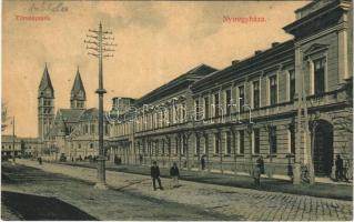 1909 Nyíregyháza, törvényszék, templom. W.L. (?)