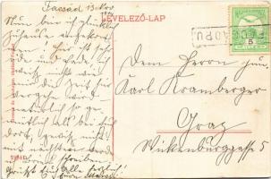 1914 Facset, Facsád, Faget; M. kir. járásbírósági épület, Népbank részvénytársaság. Onesan és Leukuc...