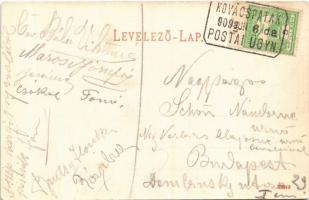 1909 Kovácspatak, Kovacov; nyaralók, gőzmozdony, vasút. Wallfisch S. / villas, locomotive + "KO...