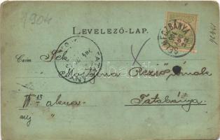 1904 Selmecbánya, Schemnitz, Banská Stiavnica; Üdvözlet Steingrube nagyközség pógáraitól, diákok. St...