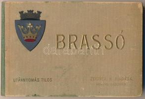 Brassó, Kronstadt, Brasov; Képeslapalbum 10 beragasztott képeslappal. Zeidner H. kiadása / Postcard album with 10 glued in postcards