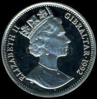 Gibraltár 1992. 14Ecu/10Ł Ag "ECU" T:PP Csak 5000db!