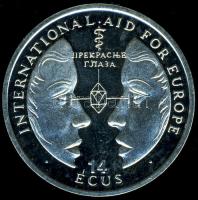 Gibraltár 1994. 14Ecu Ag "Nemzetközi segítség" T:PP k.