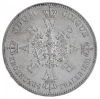 Német Államok / Poroszország 1861A Tallér Ag "I. Vilmos és Auguszta koronázása" Berlin (18...