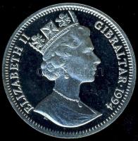 Gibraltár 1994. 14Ecu Ag "Eurotunnel" T:PP k