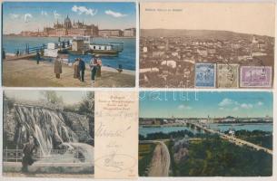 8 db RÉGI magyar város képeslap: Budapest, Szeged, Miskolc / 8 pre-1945 Hungarian town-view postcard...