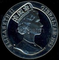 Gibraltár 1993. 2.8Ecu Ag "Ariane-Európai űrprogram" T:BU