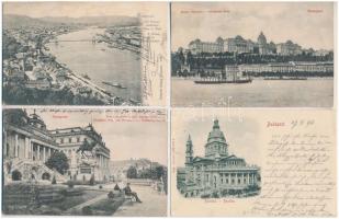 Budapest - 10 db RÉGI város képeslap / 10 pre-1945 town-view postcards