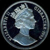 Gibraltár 1993. 21Ecu Ag "Eurotunnel" T:PP kis k