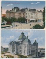 5 db RÉGI román város képeslap (közte 1 modern): Bukarest / 5 pre-1945 Romanian town-view postcards ...