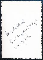 1964 Gábor Miklós Kossuth-díjas magyar színművész, érdemes és kiváló művész, a Halhatatlanok Társulatának örökös tagjának fotója, hátulján az aláírása