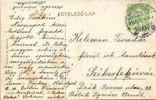 1914 Miskolc, Széchenyi utca, villamos, Landau A. ékszerész, Soós József üzlete